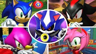 Sonic Heroes  All Bosses  Cutscenes No Damage [upl. by Nalo]