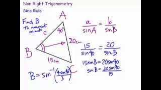 Non Right angled Trigonometry the Sine and Cosine rules [upl. by Thanos90]