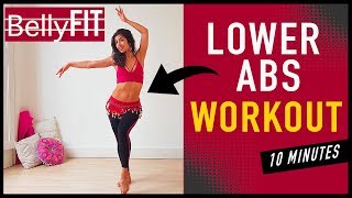 10Min Lower Ab Workout  Belly dance BURN Belly FAT [upl. by Sonnnie]