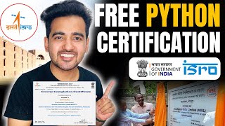 ISRO Launched Free Python Certification Course in 2024  Learn AI ML amp Python Programming Online [upl. by Hgielah]