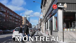 Montreal Quebec  PointeSaintCharles to Griffintown Walking Tour  Winter 2024 [upl. by Nodnarbal]