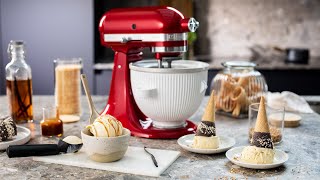 Het allerlekkerste vanilleroomijs met de ijsmachine  Recept  KitchenAid [upl. by Tnelc]