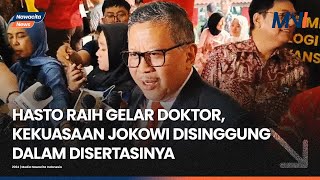 Hasto Kristiyanto Raih Gelar Doktor Di UI Singgung Kekuasaan Jokowi [upl. by Krein253]