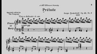 Sergei Prokofiev  Prelude  Op 12 No 7 [upl. by Melentha173]