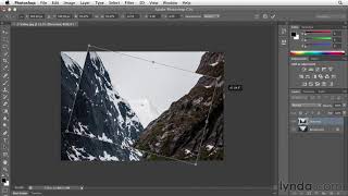 Photoshop Tutorial  Scaling skewing and rotating with free transform [upl. by Eustace]