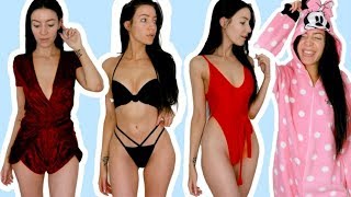 PRETTYLITTLETHING TRY ON HAUL  AFFORDABLE SWIMWEAR COATS SHOWS amp PARTY DRESSES [upl. by Ahsiena]