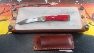 stropping up a Case carbon steel copper lock pt 1 [upl. by Xever]