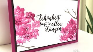 How To Watercolor Effect with Colorful Seasons  Aquarelleffekt mit Jahr voller Farben Stampin Up [upl. by Siradal767]