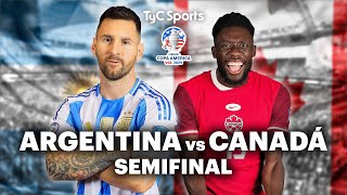 EN VIVO 🔴 ARGENTINA vs CANADÁ  Copa América  Semifinal  Vivilo en TyC Sports [upl. by Damita]