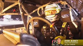 RYAN BLANEY IN CAR REPLAY OF HARD CRASH  2024 NASCAR CUP SERIES DUELS AT DAYTONA [upl. by Pascia957]