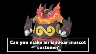 Making An Emboar Pokemon Mascot Costume In 2024 Draw A Concept request emboar mascot [upl. by Alemaj496]