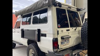 Pop top toyota troop carrier Tough Touring awning brackets How to Install Tutorial [upl. by Garvin895]