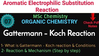 GattermannKoch Reaction Reaction Mechanism mscchemistrynotes mscnotes itschemistrytime [upl. by Leta]