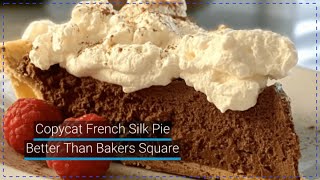 Copycat French Silk Pie Recipe  Better Than Bakers Square [upl. by Annaul994]