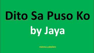 Dito Sa Puso Ko by Jaya Lyrics  1999 [upl. by Femmine119]