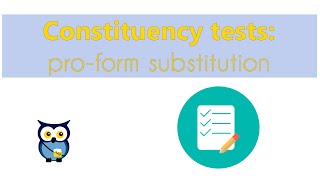 Syntax Constituency tests proform substitution [upl. by Eissirk]