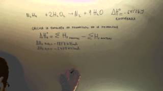 Entalpia de formacion de la hidracina Termoquimica Selectividad Academia Usero Estepona [upl. by Haroun]