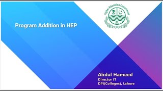 Programs Addition in Higher Education Portal [upl. by Lek]