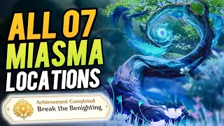 All 7 Miasma Locations  Break the Benighting Achievement  Genshin Impact 44 [upl. by Meyers]