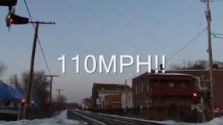 110MPH AMTRAK CLOSE UP [upl. by Annaehr]