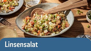 Linsensalat mit Feta und Tomaten 🥗🍅  REWE Deine Küche [upl. by Mukund5]