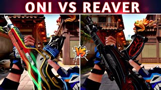 Oni Vandal VS Reaver Vandal Comparison  Which One Is The Best Vandal Skin In Valorant [upl. by Enilegnave348]