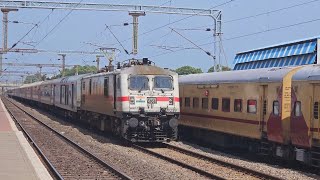 Cracking tracksounds Mumbai Chennai SF Express rattles through Ambattur [upl. by Ecnaiva]