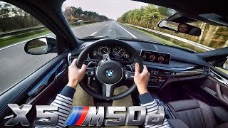 BMW X5 M50d TOP SPEED POV on AutoBahn [upl. by Alis]