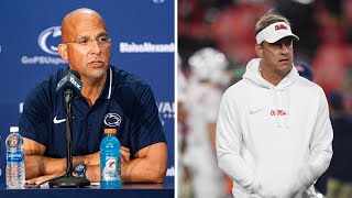 Peach Bowl 2023 press conference Penn States James Franklin Ole Miss Lane Kiffin preview matchup [upl. by Lampert]