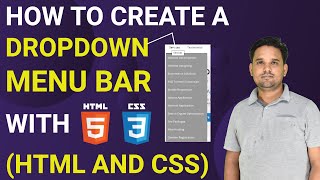 How to Create a Drop down Menu Bar with Html and Css [upl. by Weide]