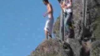 110 ft cliff jump at bluffs [upl. by Ahsam]