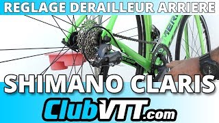 Réglage dérailleur arrière SHIMANO Claris  4 règles pour faire le bon réglage  595 [upl. by Sallyann354]