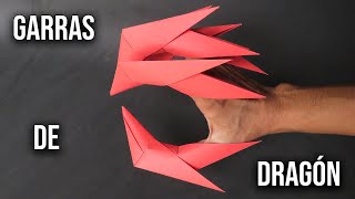 Como Hacer unas Garras de Dragón de Papel  Garras de Origami  Paper Dragon Claws [upl. by Olonam]