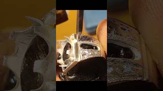 Single stone engraved ring making shorts viralshort youtubeshorts trending engraving [upl. by Tima82]