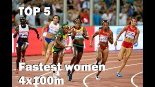 TOP 5  Fastest 4x100m women teams  All time [upl. by Krik33]