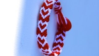 Friendship Bracelet Tutorial Heart Vriendschapsarmbandje [upl. by Lefkowitz]