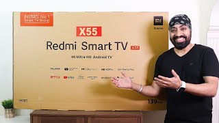 Redmi Smart TV X55  4K 55 inch Unboxing amp Impressions  Everything you wanted amp MORE 🔥 [upl. by Ensign]