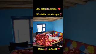 250 🤑 Hotel in Zanskar ❤️Ladakh🚩 Affordable and Budget Friendly Stay thedograrider hotel shorts [upl. by Sinegold]