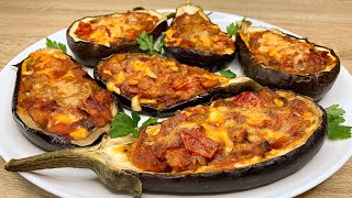 Melanzane ripiene di carne cotte al forno con sugo di pomodoro ricetta facile e gustosa [upl. by Darsey]