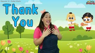 English Episode 10 POLITE WORDS Simple English  Preschool Lessons Fun Learning [upl. by Kyd394]