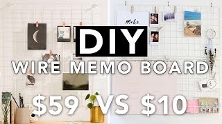 DIY Wire Grid Memo Board Wall Grid Board  SUPER EASY  beautybitten [upl. by Nahtan]