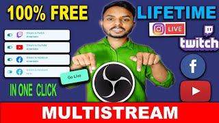 How to Stream on Multiple Platforms Using OBS FREE  Stream on Youtube And Facebook at the Same Time [upl. by Toni]