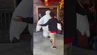 Baymax and Hiro Meet amp Greet at Disney California Adventures San Fransokyo Square [upl. by Adniroc37]