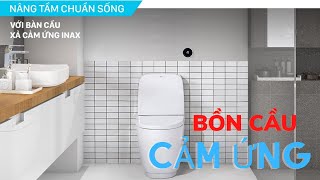 Bồn cầu tích hợp van xả cảm ứng INAX ACT902VN [upl. by Ahtiek]