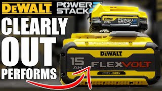 DeWALT PowerStack Clearly Outperforms HUGE FlexVolt Lithium Ion Battery [upl. by Rika]