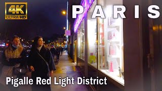 🇫🇷Paris Red Light District  Walking in Boulevard de Clichy 4K [upl. by Ynnaffit]