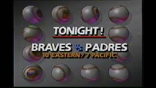 TBS Braves Vs Padres 1987 Tonight Commercial [upl. by Alien]