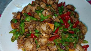 Tumis daging kerang sos tiram kacang buncis [upl. by Steele]