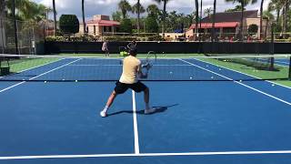 Advanced Tennis Volley Drills 🚨 Professional tennis training with coach Brian Dabul [upl. by Lasley]