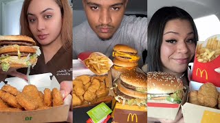 tiktok McDo mukbang compilation big bites pt1 [upl. by Nydia]